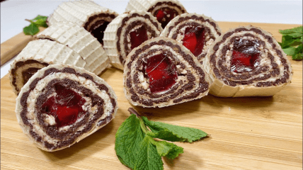 Вафельний рулет з желе (відео)