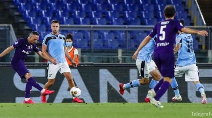 Соло гол 37-летнего Рибери - в обзоре матча Лацио - Фиорентина (Видео)