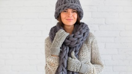 Объемный шарф – не самый практичный выбор зимой