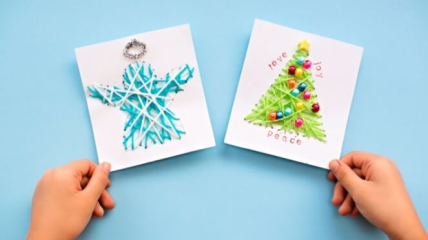Новогодние открытки своими руками: 30 идей для детей и взрослых
