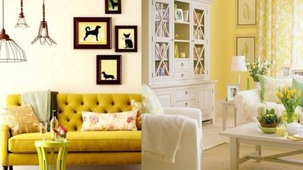 Как оживить скучные комнаты с помощью блестящего желтого цвета (Фото)