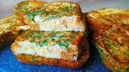 Рецепт дня: вкуснейшие сырные греночки на сковороде