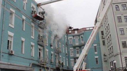 Пожар в ресторане в центре Киева тушили четыре часа