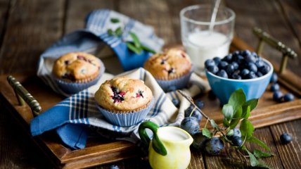 Мафины с голубикой