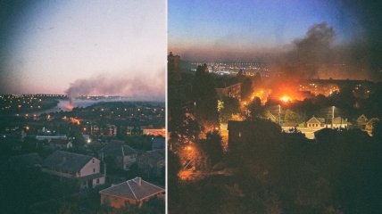 У місті було видно кілька вогнищ задимлення