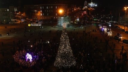 Открытие елки на Софиевской площади