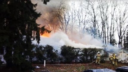 В Киеве на ВДНХ в ресторане произошел пожар