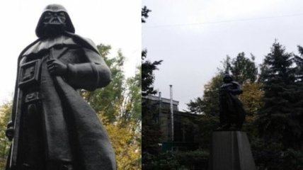 В Одессе памятник Ленину превратили в Дарта Вейдера
