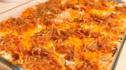 Сладка рисовая запеканка с тыквой и яблоками