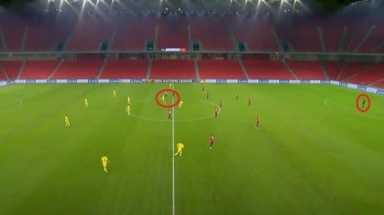 В матче Лиги наций забили гол с центра поля прямо после розыгрыша мяча (видео)