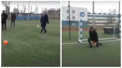 Ринат Ахметов сыграл в футбол