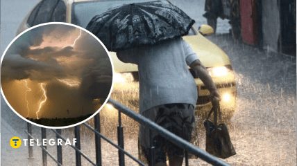 В Україну сунуть зливи з грозою