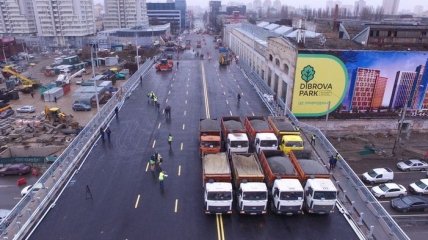 На Шулявском мосту в Киеве провели испытания перед открытием