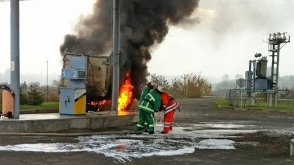 На заправке в Тернопольской области горел грузовик
