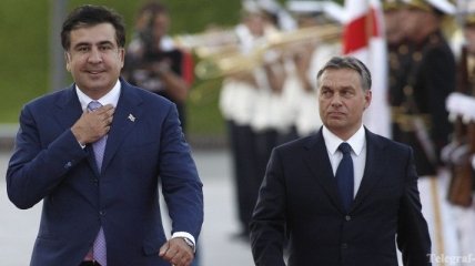 Саакашвили привел на митинг в Кутаиси премьера Венгрии