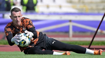 Вратарь "Шахтера" Дмитрий Ризнык