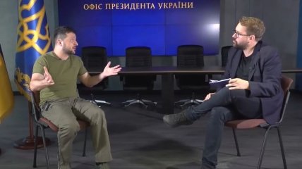 Володимир Зеленський під час інтерв’ю