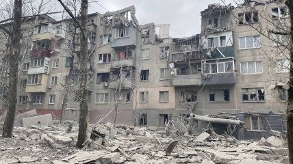 Разрушения в Славянске