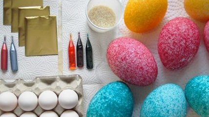 Как красить яйца на Пасху 2019 рисом: красиво и необычно