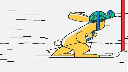 Google дудл 10 дня Олимпиады: перегонки зайца и черепахи