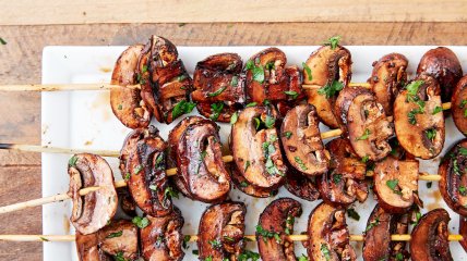 Грибы на мангале (видео)