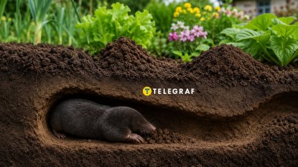 Крот может серьезно навредить грядкам
