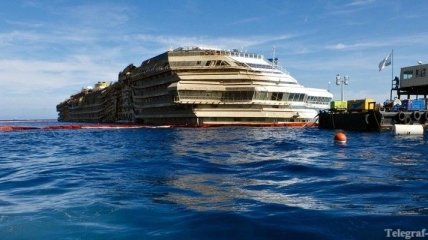 Costa Concordia отбуксируют не ранее июня 2014 года 