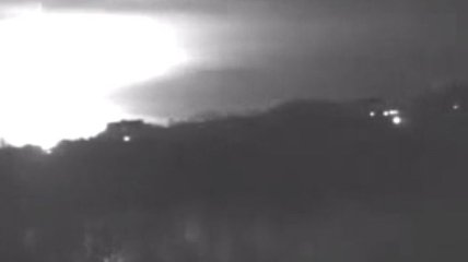 Ночной взрыв в Донецке (Видео)