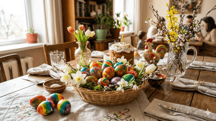 Цікавий болгарський спосіб фарбування яєць