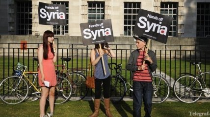 В Лондоне сотни человек протестовали против нападения на Сирию
