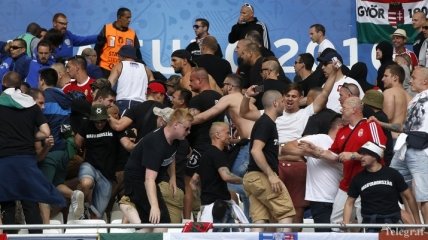 Венгерские фанаты продолжили традицию потасовок на Евро-2016
