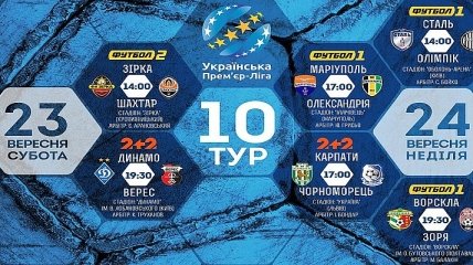 Где смотреть матчи 10-го тура чемпионата Украины