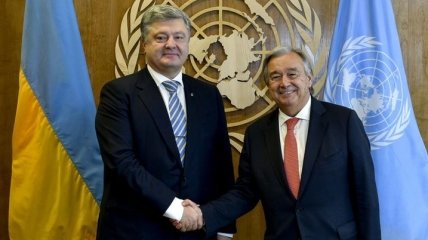 Порошенко обсудил с генсеком ООН Донбасс