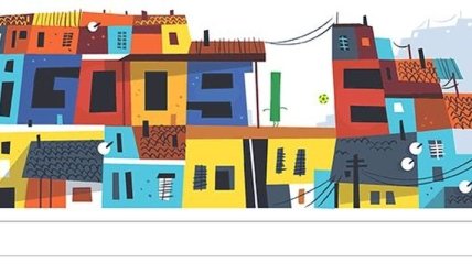 Заставка от Google на 18-е июня в стиле ЧМ-2014 в Бразилии