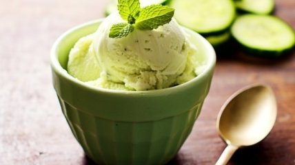 Дивовижний десерт — морозиво з огірків та м’яти