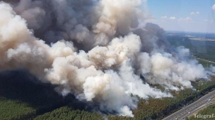 В Германии вспыхнул лесной пожар, население готовят к возможной эвакуации