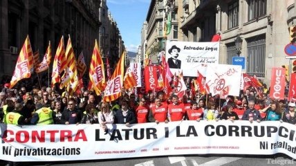 Манифестации против экономической политики прошли в Испании