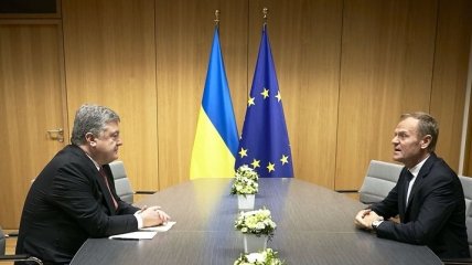 Встреча Туска и Порошенко: ЕС никогда не признает аннексию Крыма
