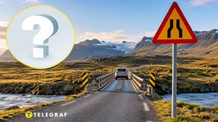 На вузькому мосту автомобілі в Ісландії проїжджають лише по черзі