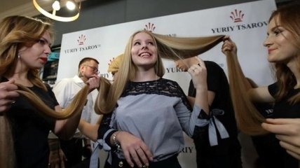 Киевлянка стала рекордсменкой Украины по длине волос (Видео)