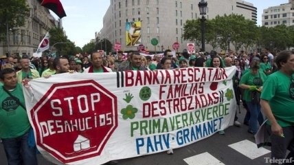 Манифестации прошли в городах Испании