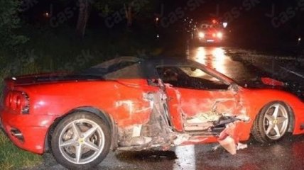 Суперкар Ferrari 360 Spider разбился в Словакии