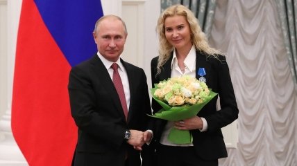 владимир путин и Этери Тутберидзе в 2018 году