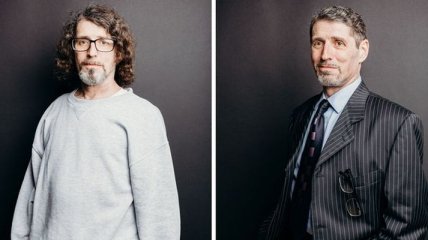 Мужчины до и после того, как они надели костюм (Фото) 