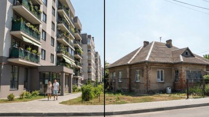 Высотное жилье и частный сектор