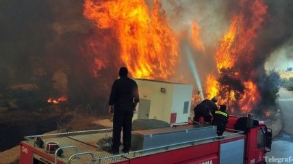 Лесной пожар на Афоне уничтожил более 2 тысяч га леса 