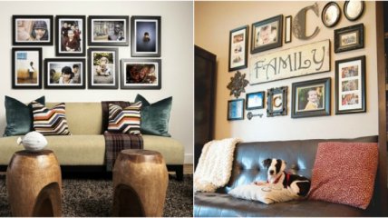 Креативные идеи по размещению семейных фотографий в вашем доме (Фото)