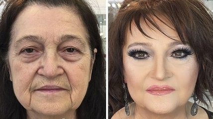 Азербайджанский визажист с помощью макияжа делает женщин моложе на десятки лет (Фото)
