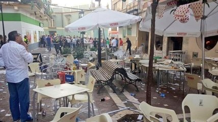 Взрыв в испанском кафе, пострадали 77 человек