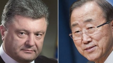Порошенко призвал генсека ООН больше давить на Россию ради Савченко